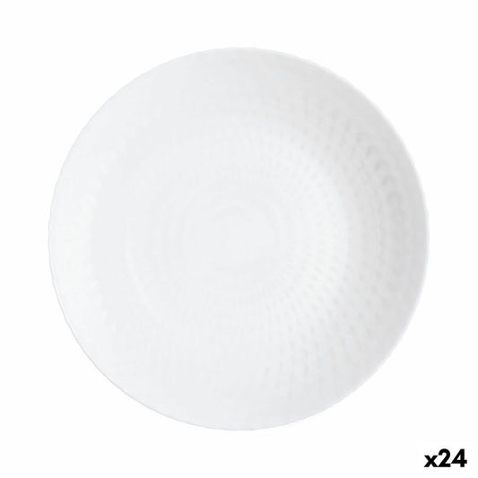 Deep Plate Luminarc Pampille White Glass (20 cm) (24 yksikköä)