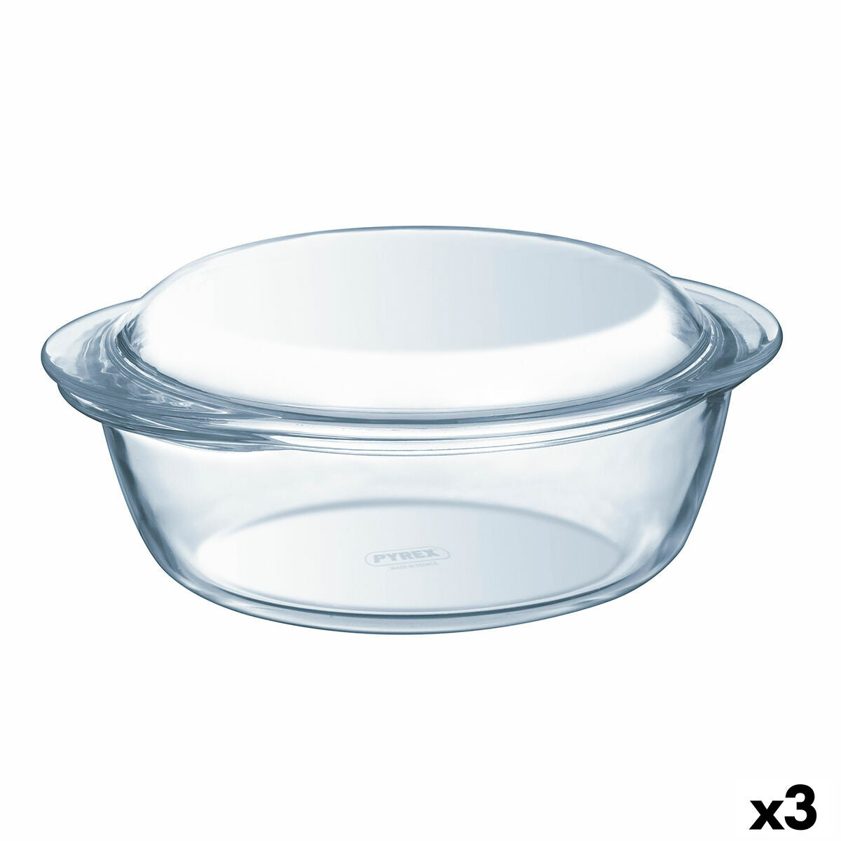 Vuoa kannella Pyrex Essentials Transparent 1,4 L (3 yksikköä)