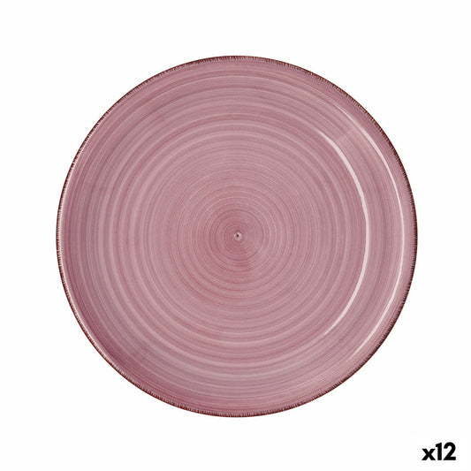 Tasolevy Quid Vita Peoni Ceramic Pink Ø 27 cm (12 yksikköä)