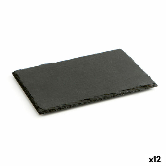 Slate Effect keraaminen tarjotin Quid Gastro Fun musta (20 x 13 cm) (12 yksikköä)