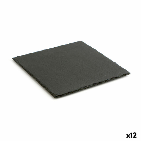 Slate Effect keraaminen tarjotin Quid Gastro Fun musta (30 x 30 cm) (12 yksikköä)