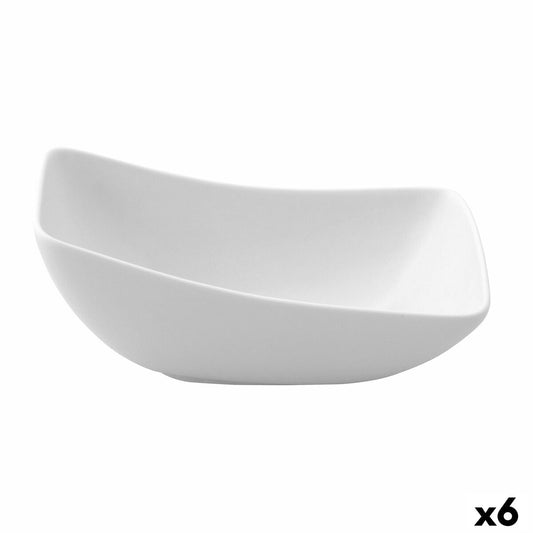 Kulho Ariane Vital Squared Ceramic White (Ø 14 cm) (6 yksikköä)