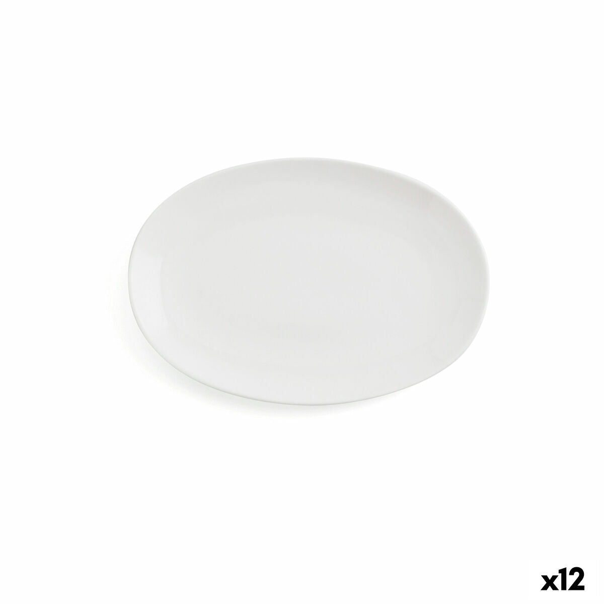 Serving Platter Ariane Vital Coupe Oval White Ceramic Ø 21 cm (12 Units)