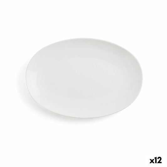 Tarjoilulautanen Ariane Vital Coupe Oval Ceramic White (Ø 26 cm) (12 yksikköä)