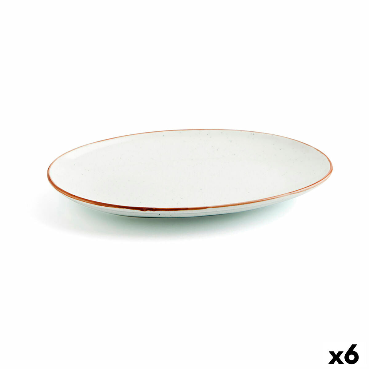 Tarjoilulautanen Ariane Terra Oval Ceramic Beige (Ø 32 cm) (6 kpl)