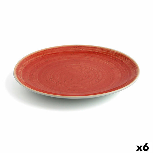 Tasolevy Ariane Terra Ceramic Red (Ø 31 cm) (6 yksikköä)