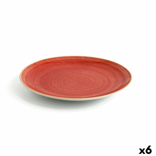 Tasolevy Ariane Terra Ceramic Red (Ø 27 cm) (6 yksikköä)