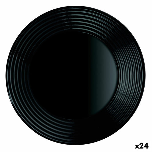 Deep Plate Luminarc Harena Black Glass (Ø 23,5 cm) (24 yksikköä)