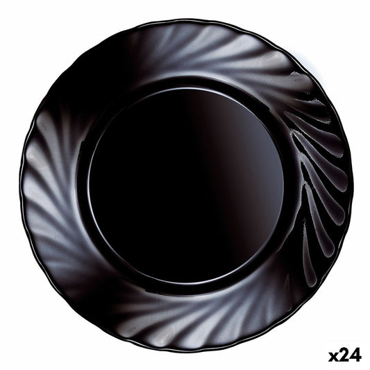 Jälkiruokalautanen Luminarc Trianon Black Glass (Ø 19,5 cm) (24 kpl)