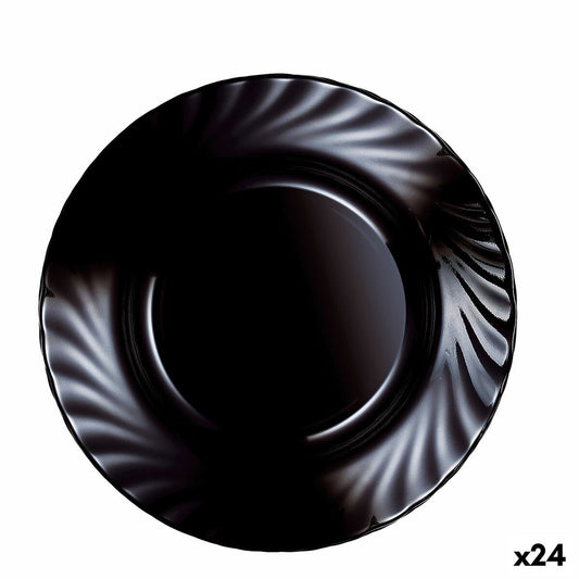 Deep Plate Luminarc Trianon Black Glass (ø 22,5 cm) (24 kpl)