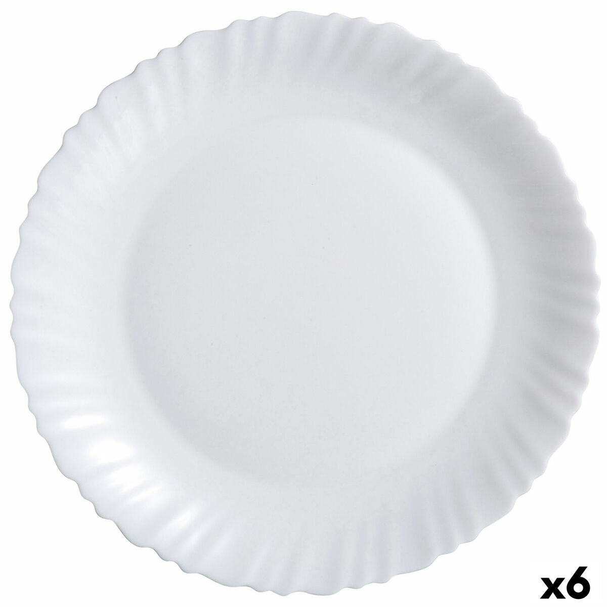 Tarjoilulautanen Luminarc Feston White Glass (Ø 30 cm) (6 yksikköä)