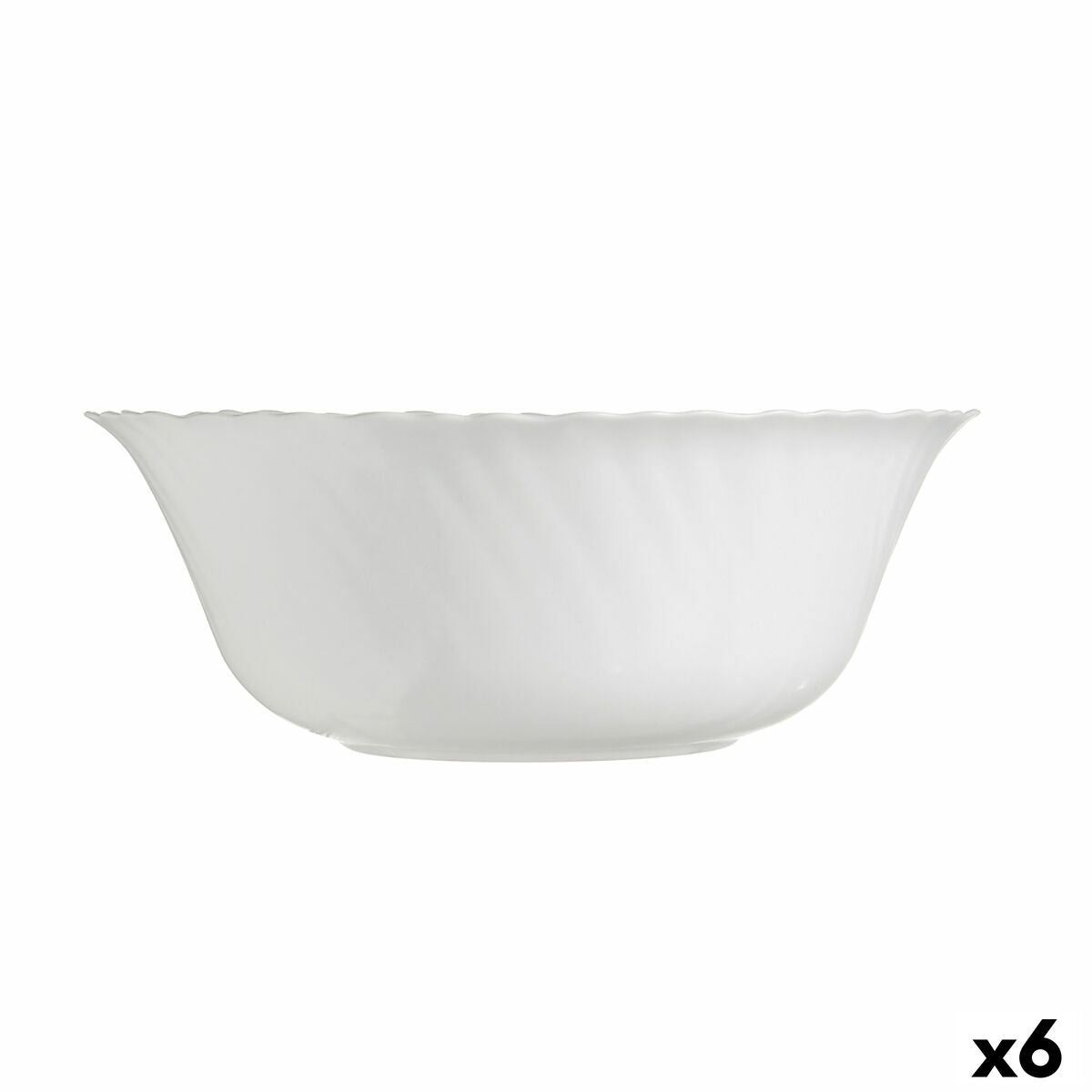 Salaattikulho Luminarc Feston White Glass (25 cm) (6 yksikköä)