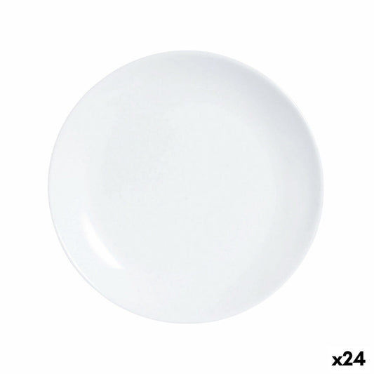 Jälkiruokalautanen Luminarc Diwali White Glass 19 cm (24 yksikköä)