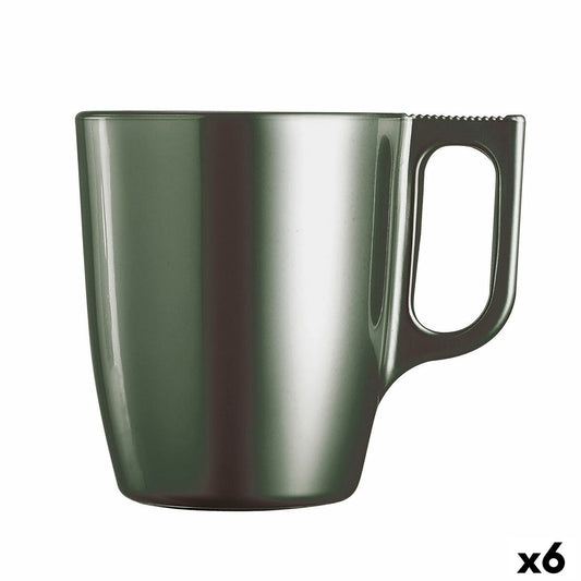 Cup Luminarc Flashy Green Glass 250 ml (6 yksikköä)