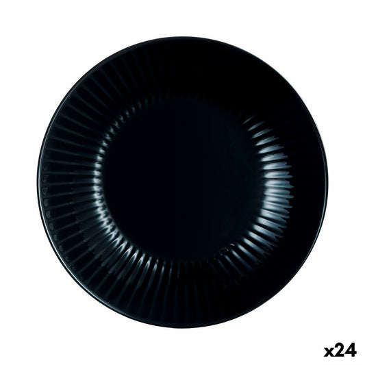 Deep Plate Luminarc Cottage Black Glass 20 cm (24 yksikköä)