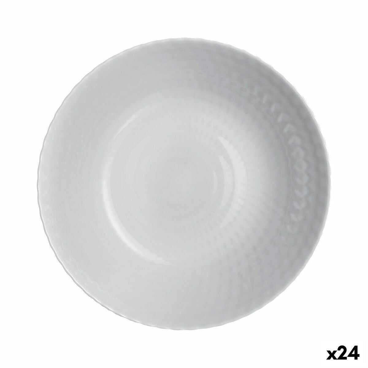 Deep Plate Luminarc Pampille Granit Grey Glass 20 cm (24 yksikköä)