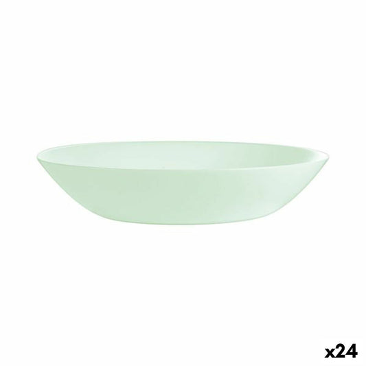 Deep Plate Luminarc Diwali Paradise Green Glass 20 cm (24 yksikköä)