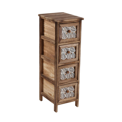 Chest of drawers Versa Leaf Wood 32 x 81 x 26 cm