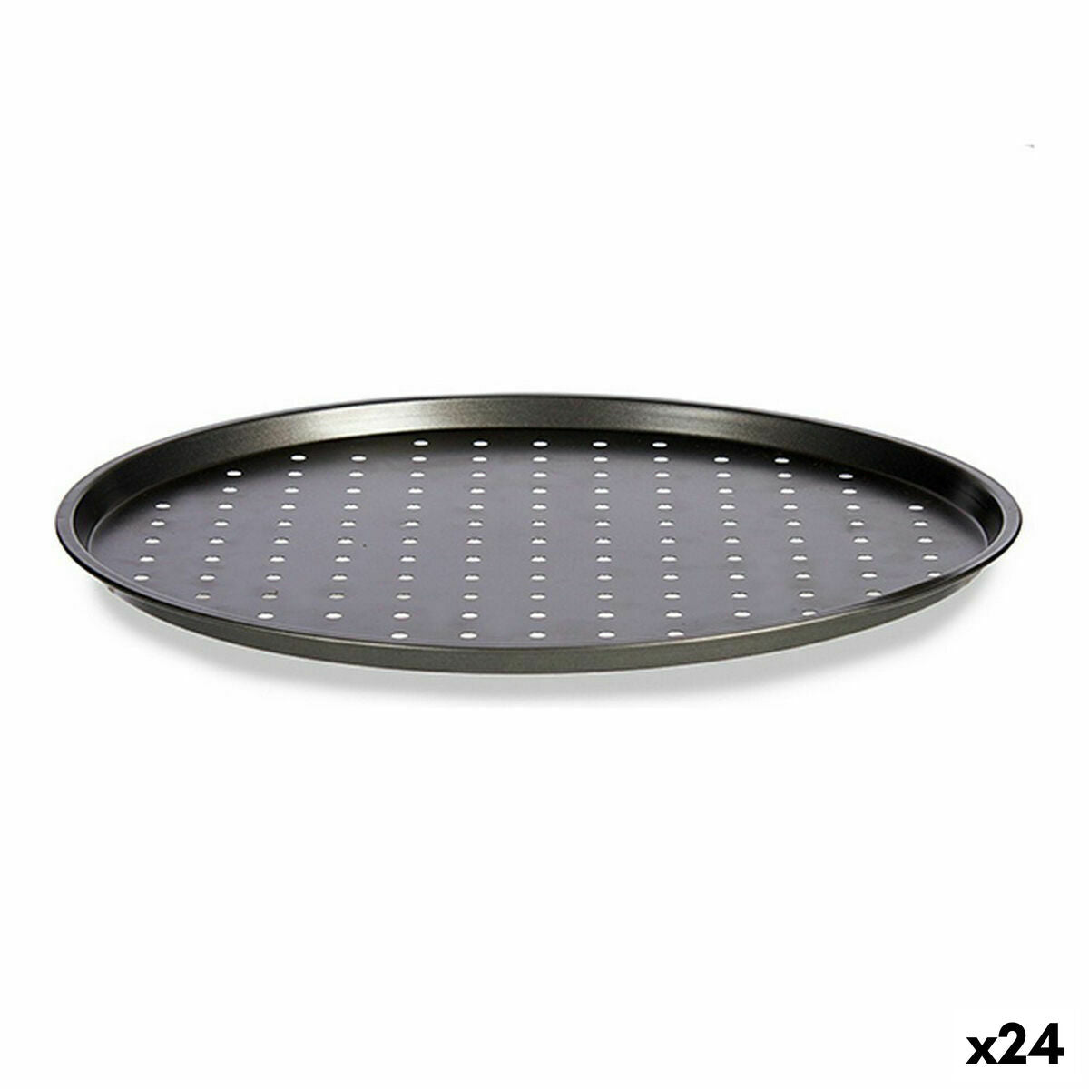 Leivinpelti Pizza Grey Hiiliteräs 33 x 1 x 33 cm (24 yksikköä)