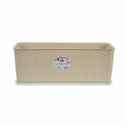 Planter Stefanplast Beige Plastic 17,5 x 16 x 48,5 cm (12 Units)