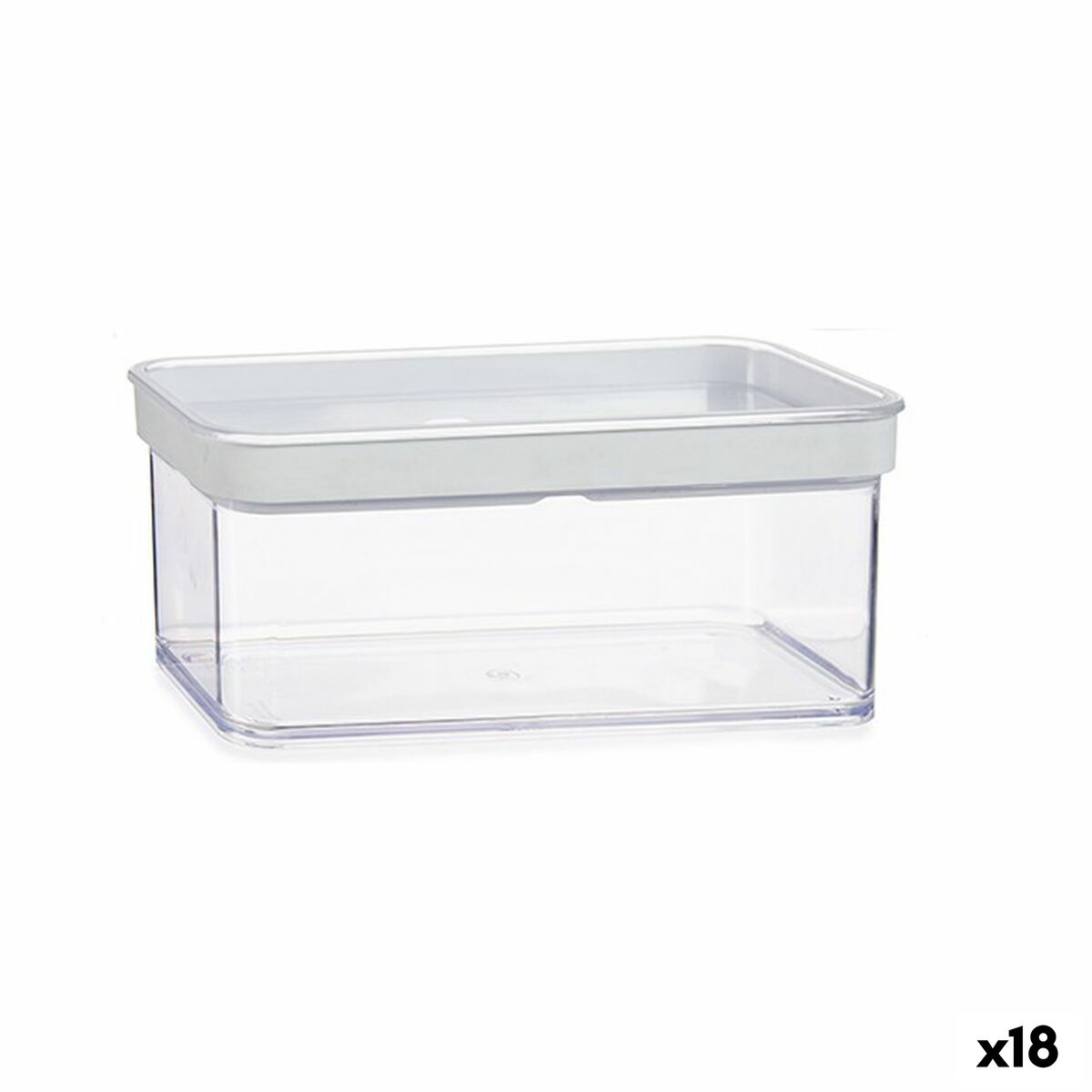 Purkki läpinäkyvä silikonipolystyreeni ABS 1,1 L 10,5 x 9 x 21 cm (18 kpl)