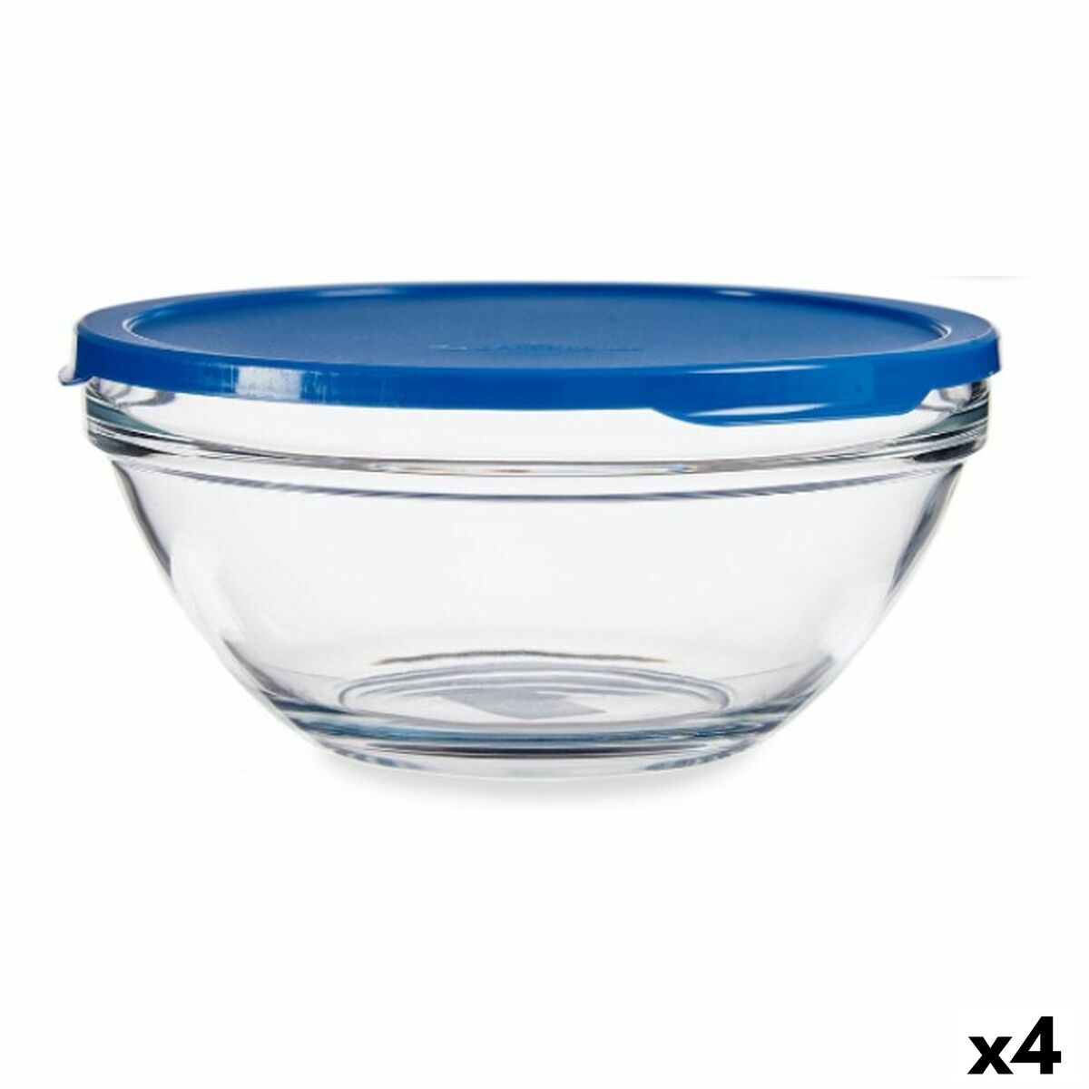 Pyöreä lounasrasia kannella Chefs Blue 2,5 L 23,7 x 10,1 x 23,7 cm (4 kpl)