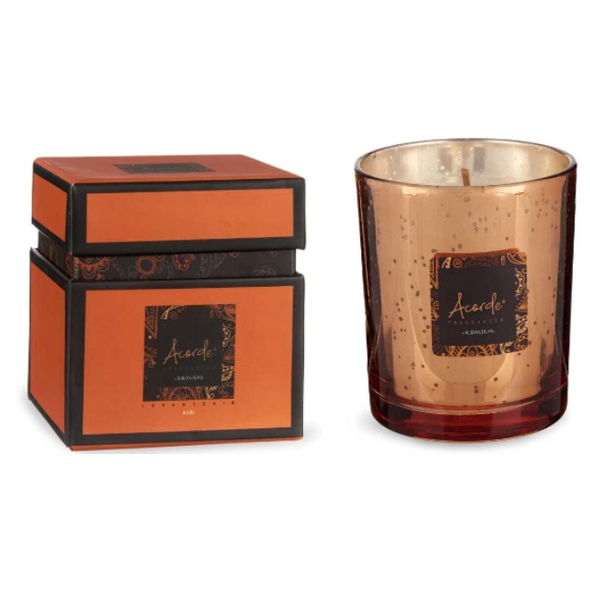 Scented Candle Acorde 7OZ-ORANGE&CINN Orange Cinnamon 200 ml (8 Units)