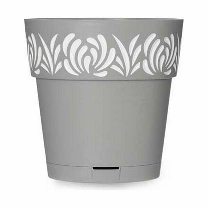 Self-watering flowerpot Stefanplast Gaia Grey Plastic 19 x 19 x 19 cm (12 Units)