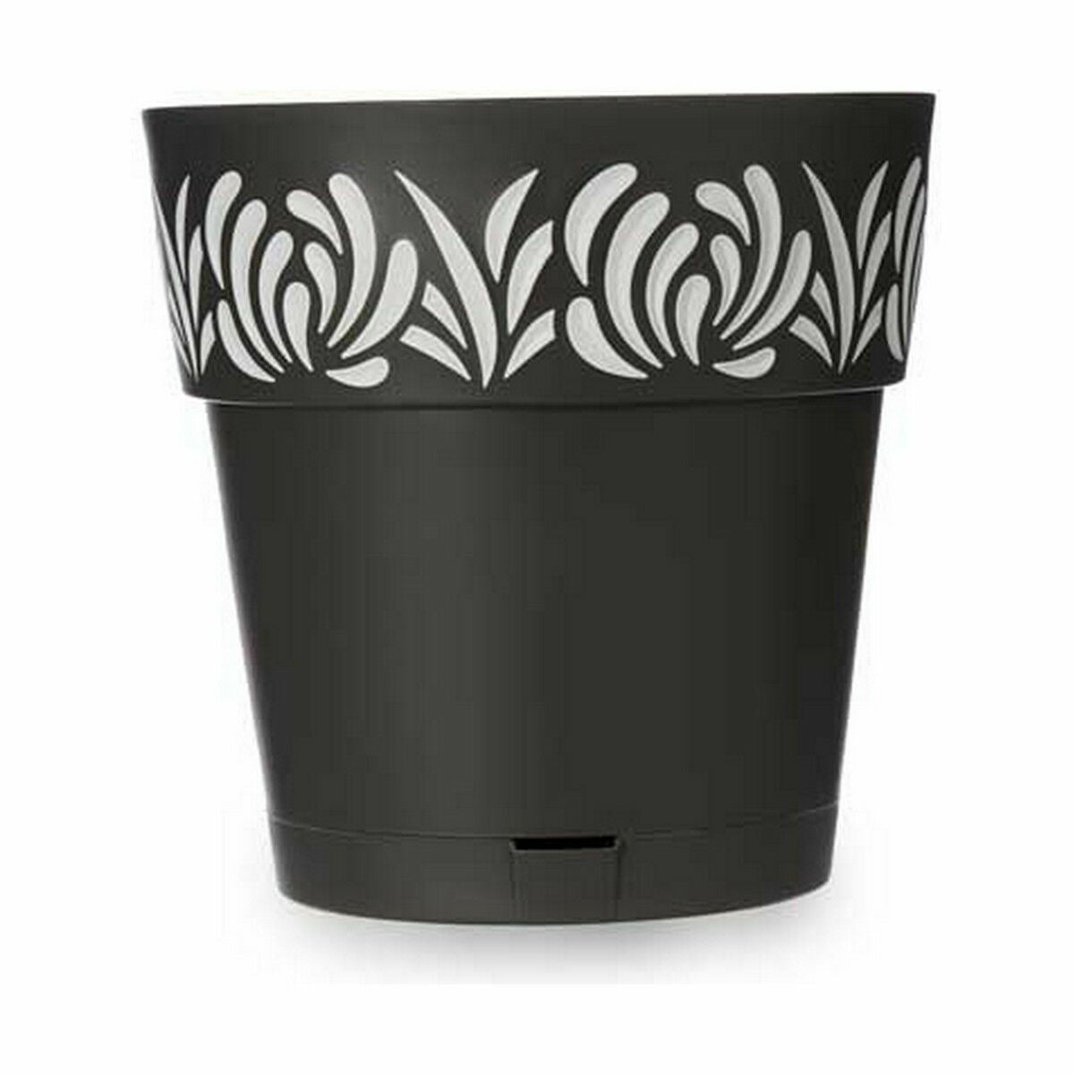 Self-watering flowerpot Stefanplast Gaia Anthracite Plastic 29 x 29 x 29 cm (6 Units)