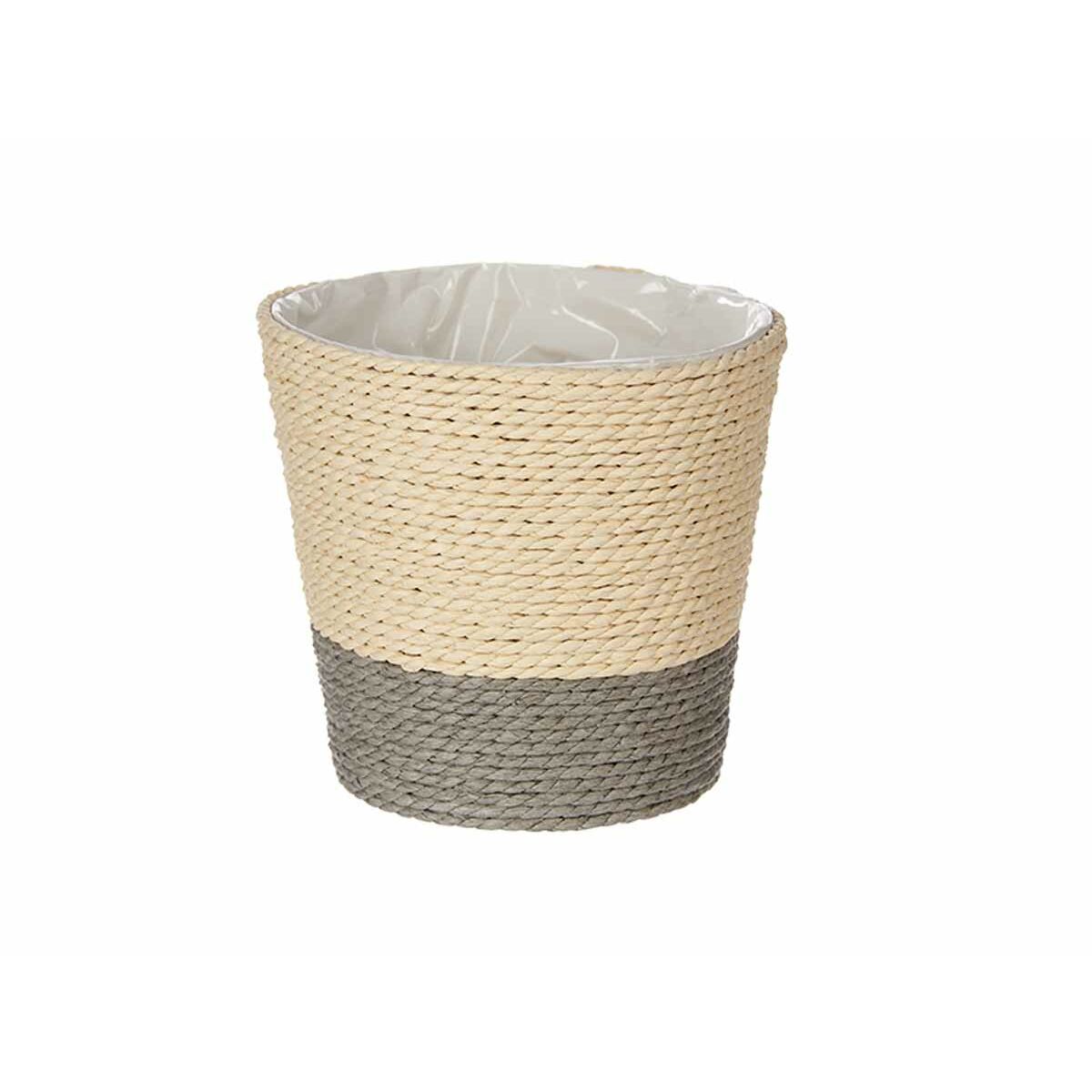 Planter Grey Rope Plastic 14 x 12,5 x 14 cm (24 Units)