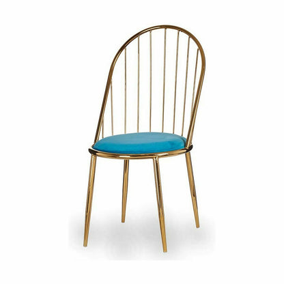 Chair Bars Blue Golden 48 x 95,5 x 48 cm (2 Units)