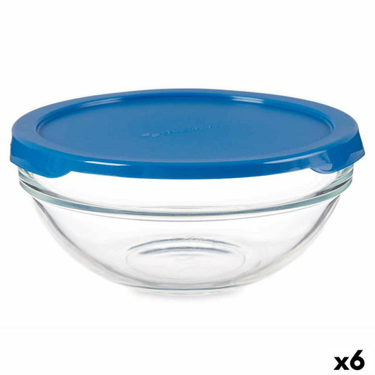 Pyöreä lounasrasia kannella Chefs Blue 595 ml 14 x 6,3 x 14 cm (6 yksikköä)