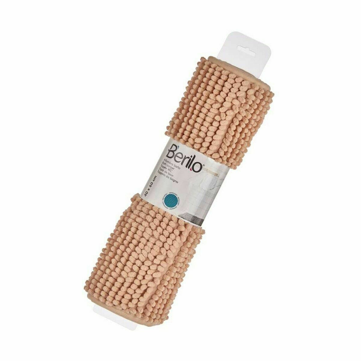 Bath rug Cream 60 x 40 x 2 cm (12 Units)