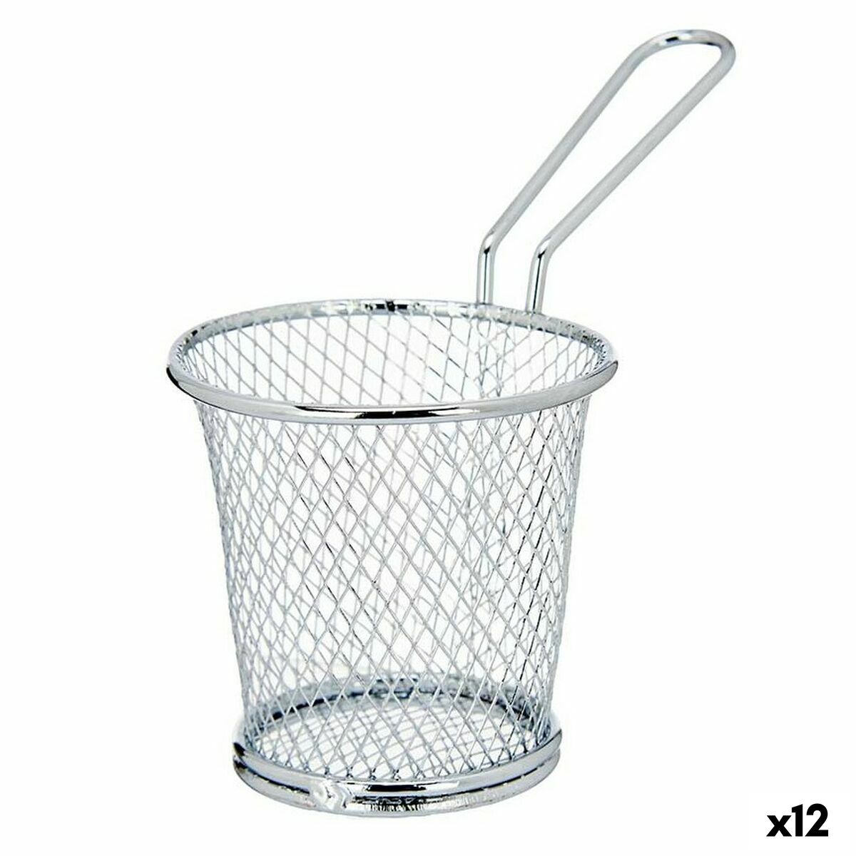 Kori aperitiivien esittelyyn hopea metalli 15,5 x 12 x 8 cm (12 kpl)