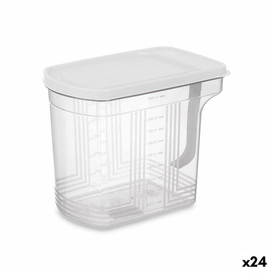 Jääkaapin järjestäjä Harmaa läpinäkyvä muovi 2,5 L 20,5 x 17 x 13 cm (24 kpl)