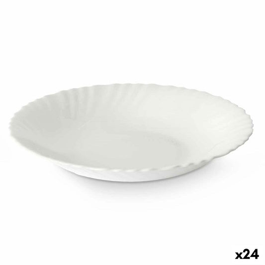 Deep Plate White Glass 21,5 x 3 x 21,5 cm (24 yksikköä)