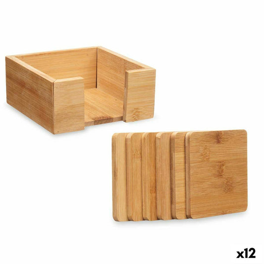 Coasters Bamboo (12 yksikköä) Neliöt 7 kpl