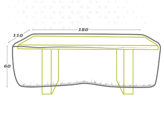 Protective Case Aktive Tables Grey 180 x 60 x 110 cm (6 Units)