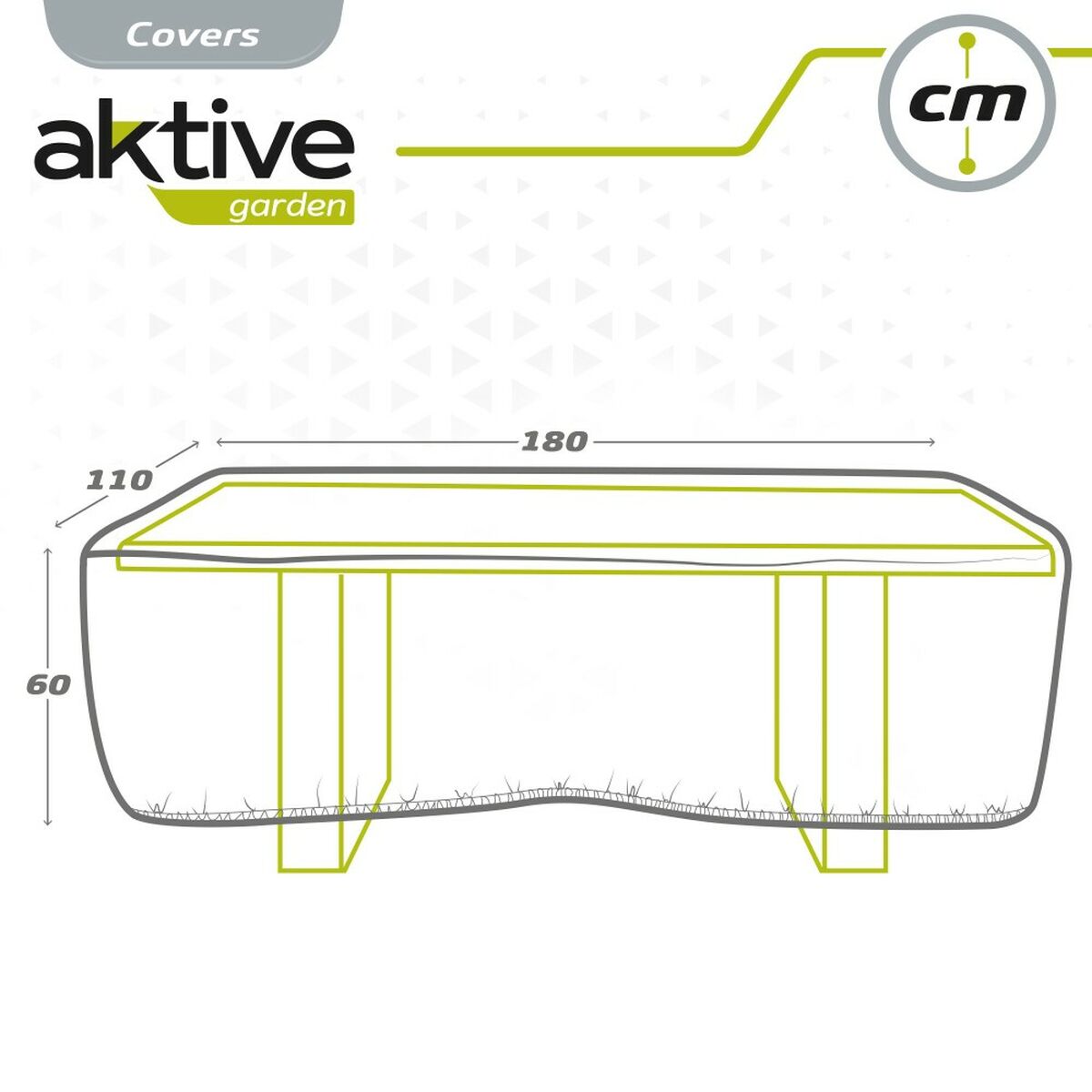 Protective Case Aktive Tables Grey 180 x 60 x 110 cm (6 Units)