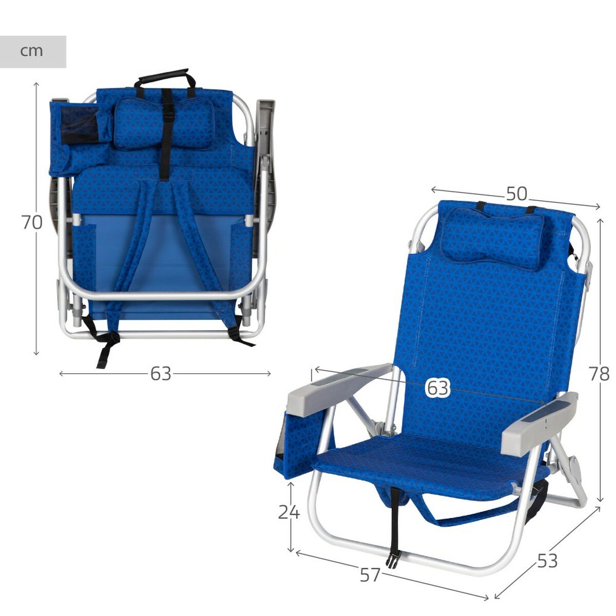 Beach Chair Aktive 50 x 78 x 53 cm