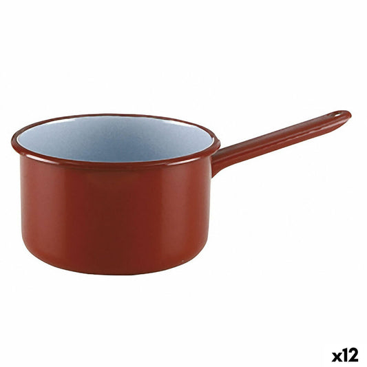 Saucepan Quid Clasico Esmalte Maroon Metal Steel Ø 14 cm (12 Units)