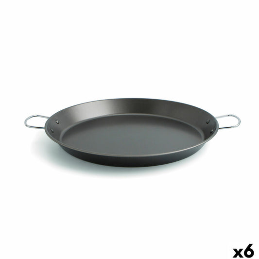 Pan Quid Senia Black Metal Steel Ø 38 cm (6 Units) Quid