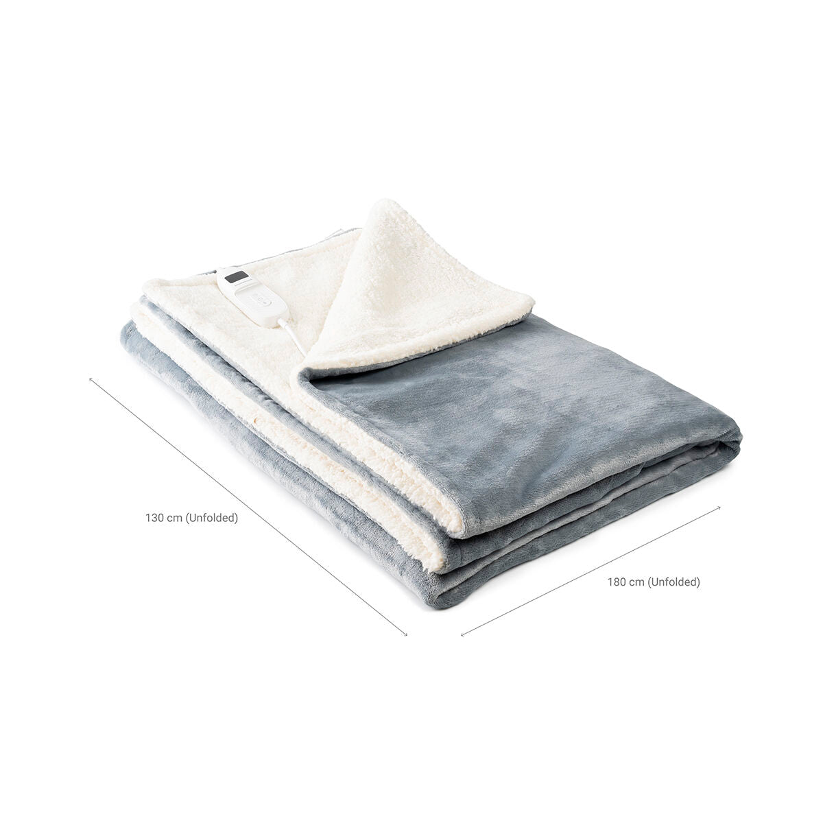 Electric Blanket Heklet InnovaGoods White Grey 130 x 180 cm 160 W